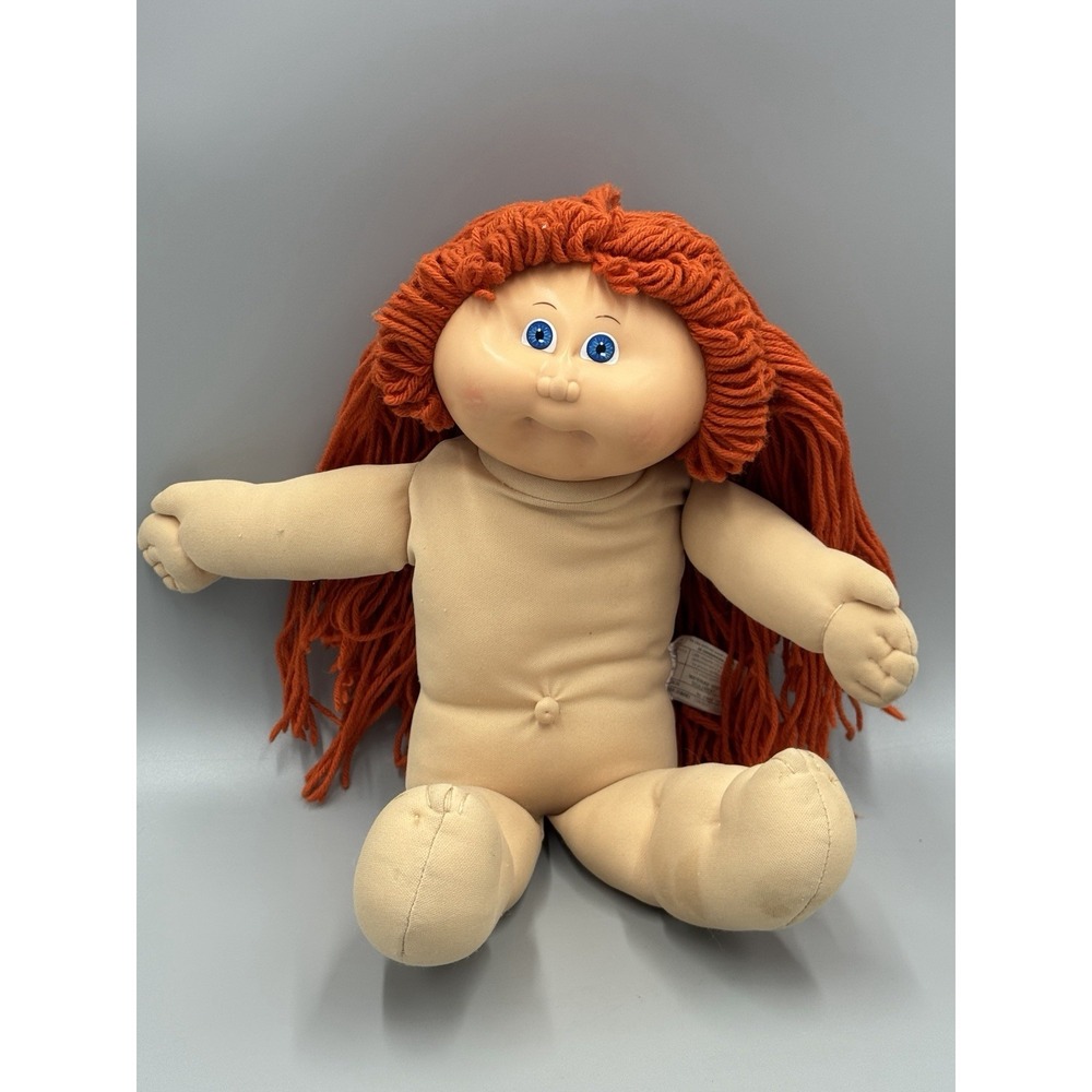 Vintage Cabbage Patch Kids Doll Red Orange Hair Blue Eyes Caleco READ DETAILS